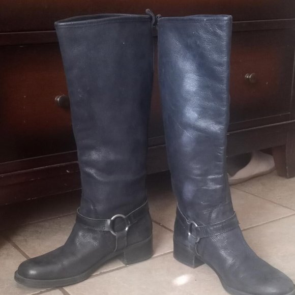 Lucky Brand, full-grain leather, tall black riding boots - Size 8 - Picture 9 of 16